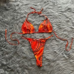 High Waist Triangle Bikini Set